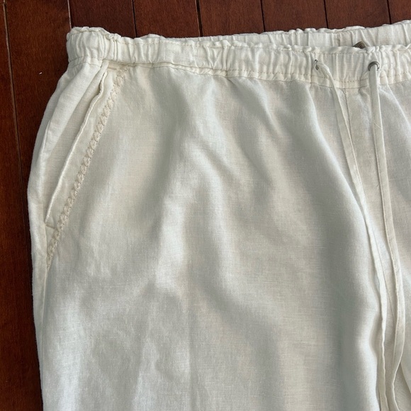 Vintage America Women’s White Relaxed Linen Pants Size XL - Picture 2 of 7